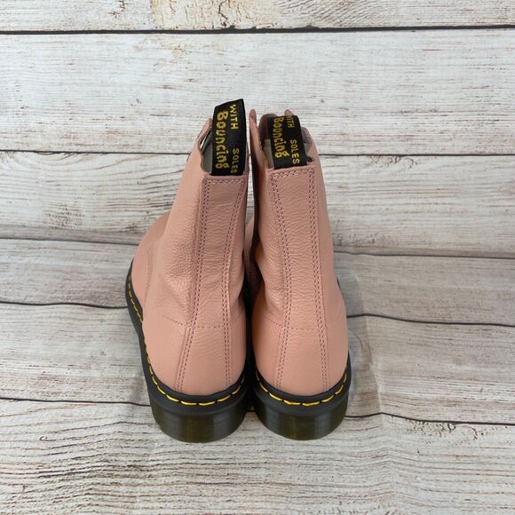 Dr. Martens Women's 1460 Boots Sz 11 Pascal Virginia Leather Peach Pink - Picture 5 of 11